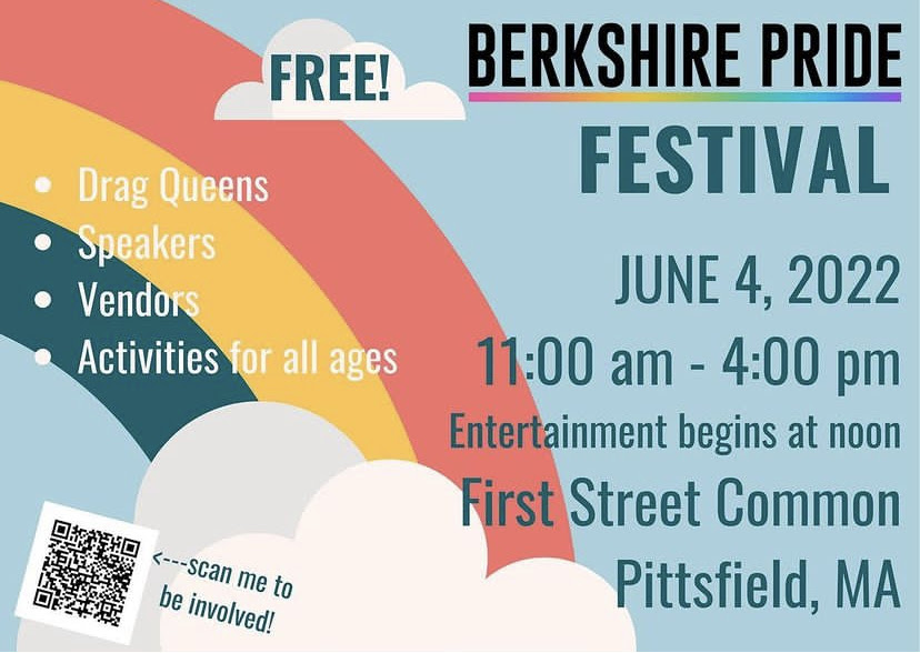 Berkshire Pride Festival – Saturday, June 4th from 11:00 AM to 4:00 PM in Pittsfield