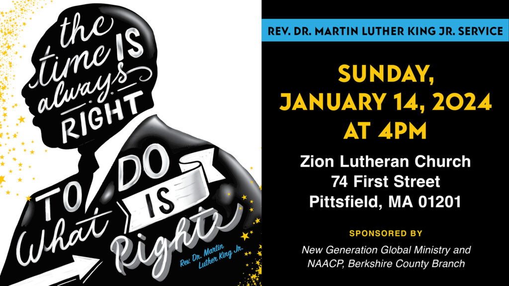 SAVE the Date:  Rev. Dr. Martin Luther King, Jr. Celebration Sunday January 14, 2024  4 PM